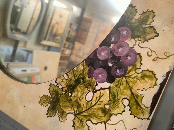 Καθρέφτης Ξύλινος ζωγραφικός χειροποίητος σε τιμή προσφοράς 90,00 €