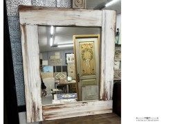 Aged Wooden Square Mirror 100,00€