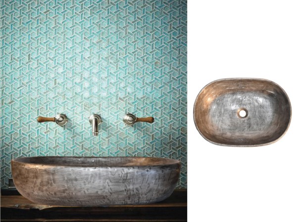 Προσφορά επιτραπέζιος νιπτήρας χειροποίητος οβάλ Νίκελ 200,00€