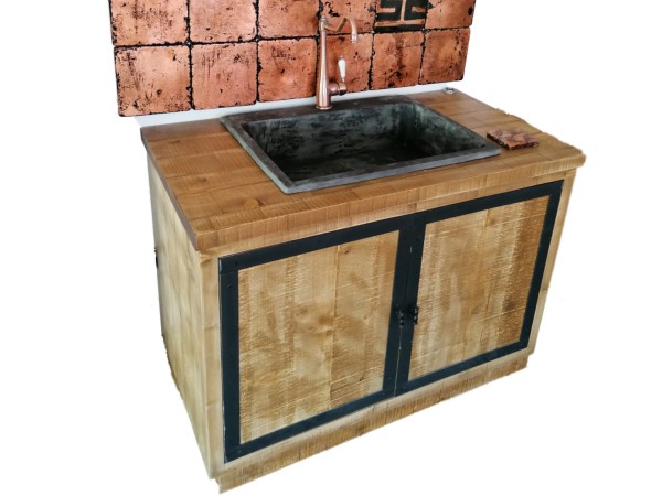 Ρουστίκ Έπιπλο Μπάνιου Χειροποίητο Λίνδος προσφορά 450,00€