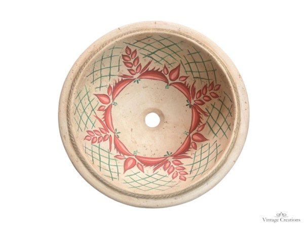 Στρογγυλός travertino νιπτήρας με σχέδιο τιμή προσφοράς 150,00 €  