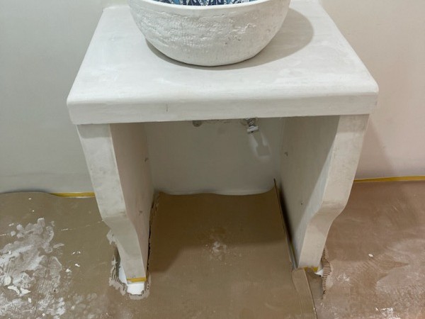 Handmade Solid Travertine Stone Bathroom Furniture Neda