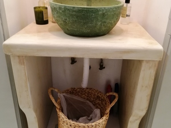 Handmade Solid Travertine Stone Bathroom Furniture Neda