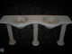 Handmade ancient bathroom furniture console Alexander with two sinks