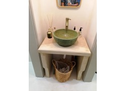 Handmade Solid Travertine Stone Bathroom Furniture Neda