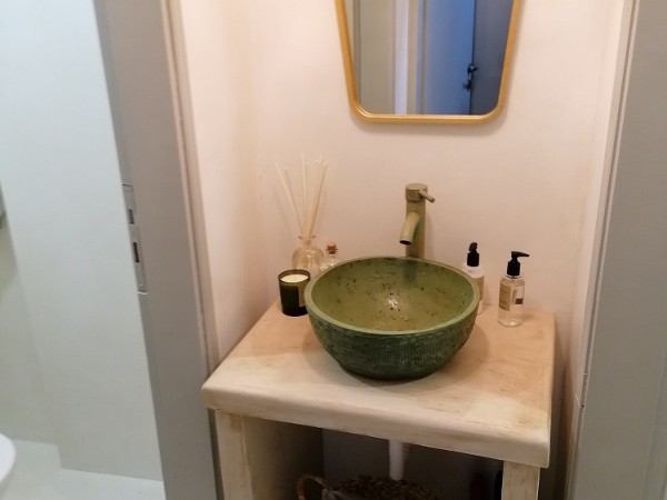 Handmade Solid Travertine Stone Bathroom Furniture Neda