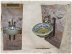 Sinks hydra handmade rustic wall with metal bases