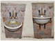 Sinks hydra handmade rustic wall with metal bases