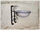 Sinks hydra handmade rustic wall with metal bases