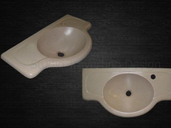 Πέτρινος travertino νιπτήρας μπάνιου Δελφοί. 