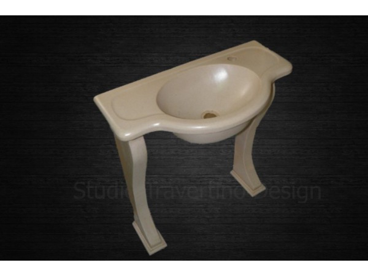 Πέτρινος travertino νιπτήρας μπάνιου Δελφοί. 