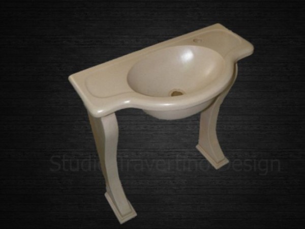 Πέτρινος travertino νιπτήρας μπάνιου Δελφοί. 