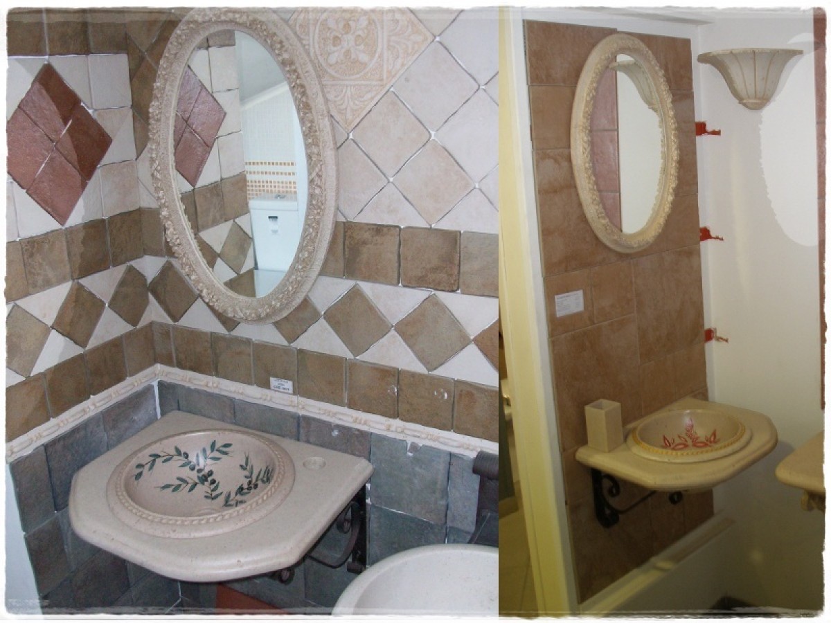 Σύνθεση wc τραβερτίνο νιπτήρα άρτεμης 