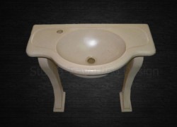 Πέτρινος travertino νιπτήρας μπάνιου Δελφοί. 