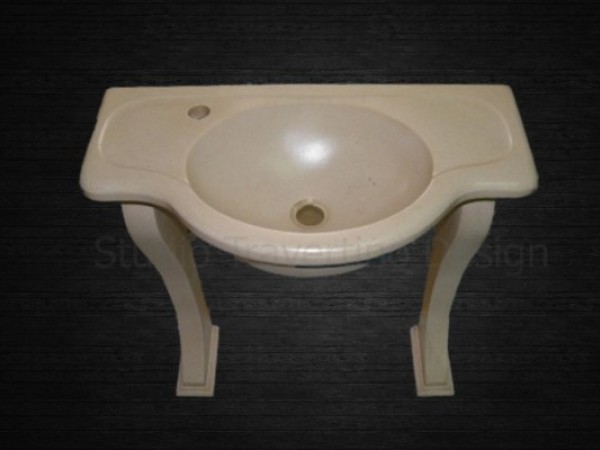 Πέτρινος travertino νιπτήρας μπάνιου Δελφοί. 