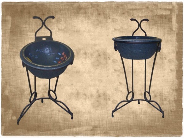 Membership bath rustic floor washbasin Theon Patra.