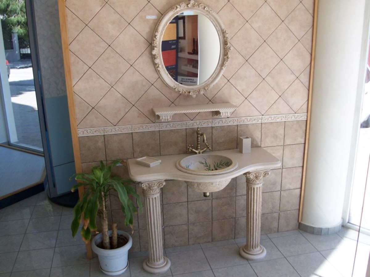 Χειροποίητη Κονσόλα Νιπτήρα Μπάνιου Δίας.